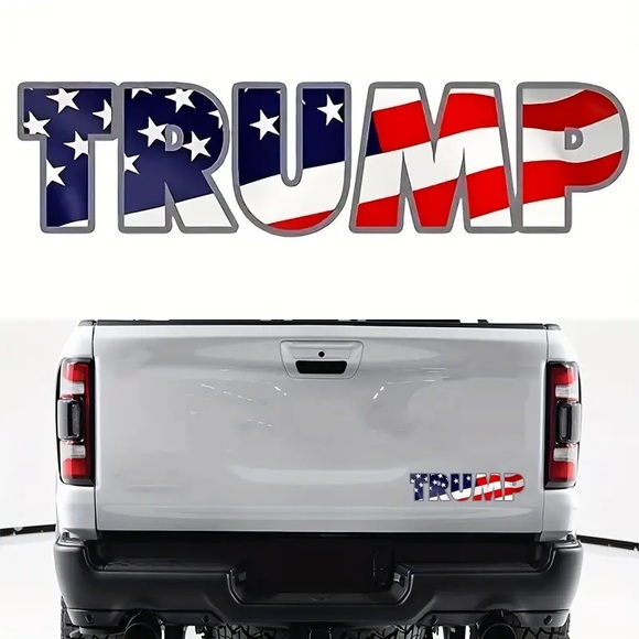 🇺🇸”Trump” Red White & Blue Stars & Stripes Waterproof Vinyl Decal! - Picture 9 of 9